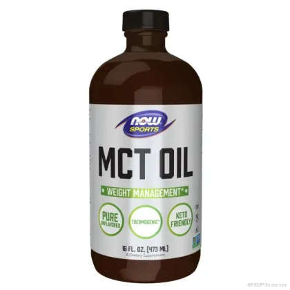 МСТ Средноверижни мастни киселини 473 мл Now Foods | MCT Oil