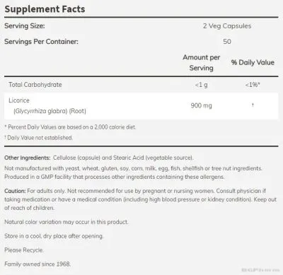 Сладък Корен 450 мг х 100 капсули Now Foods | Licorice Root