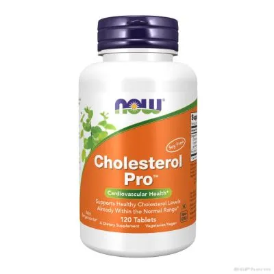 Формула при висок холестерол х 120 таблетки Now Foods | Cholesterol Pro