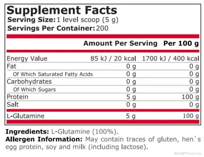 100% Чист Глутамин х 500 гр Pure Nutrition | Glutamine