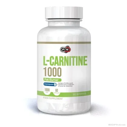 Л-Карнитин 1000 мг х 60 капсули Pure Nutrition | L-Carnitine