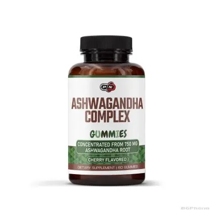 Ашваганда Комплекс х 60 желирани таблетки с вкус череша Pure Nutrition | Ashwagandha Complex