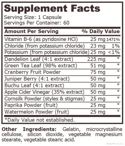 Билков Диуретик х 60 капсули Pure Nutrition | Aqua Out