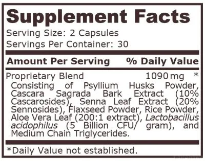 Билков слабителен комплекс х 60 капсули Pure Nutrition | Herbal Laxative
