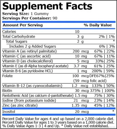 Детски витамини х 90 желирани таблетки Pure Nutrition | Kids Vitamins Gummies
