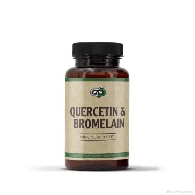 Кверцетин и Бромелаин 500/100 мг х 60 капсули Pure Nutrition | Quercetin & Bromelain