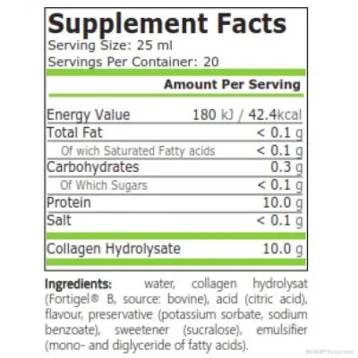 Течен Колаген с вкус на горски плодове 25 мл х 20 флакона Pure Nutrition | Liquid Collagen