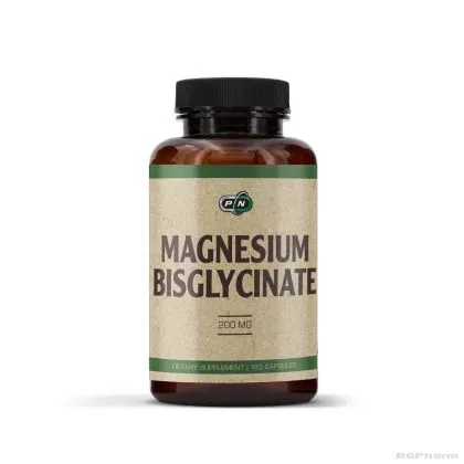 Магнезий бисглицинат ( хелатиран ) 200 мг х 120 капсули Pure Nutrition | Magnesium Bisglycinate