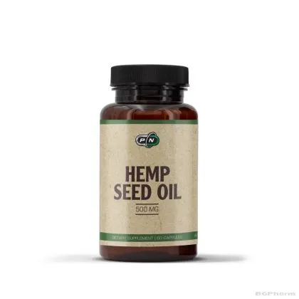 Масло от конопени семена 500 мг х 60 капсули Pure Nutrition | Hemp Seed Oil