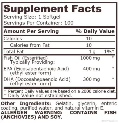 Супер Омега 3 Рибено масло 1000 мг х 50 меки капсули Pure Nutrition | Super Omega 3