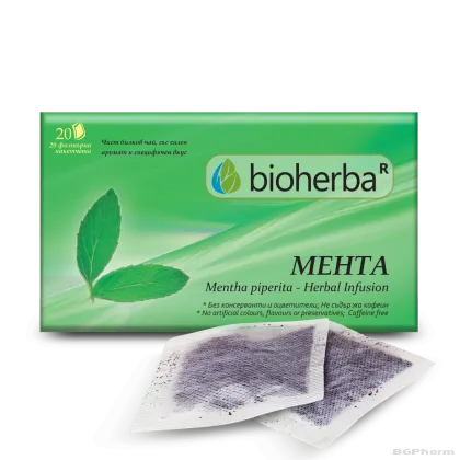 Mента чай х 20 филтърни пакетчета БИОХЕРБА | BIOHERBA Mint
