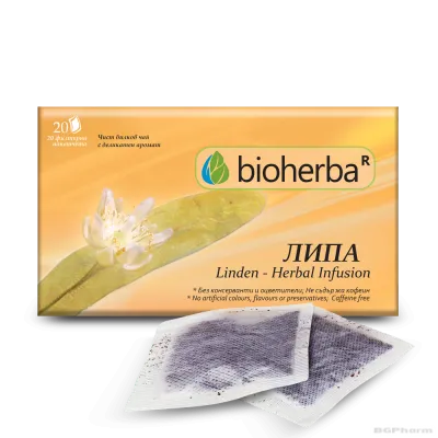 Липа чай х 20 пакетчета БИОХЕРБА | BIOHERBA Linden
