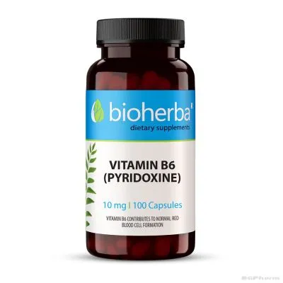 Витамин Б6 Пиридоксин 100 мг х 100 капсули БИОХЕРБА | BIOHERBA  Vitamin B6