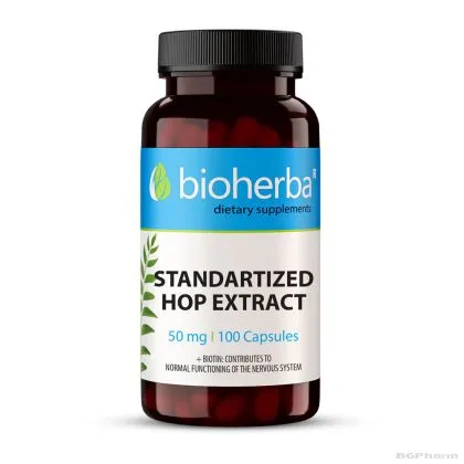 Хмел екстракт 50 мг х 100 капсули БИОХЕРБА | BIOHERBA Hop Extract