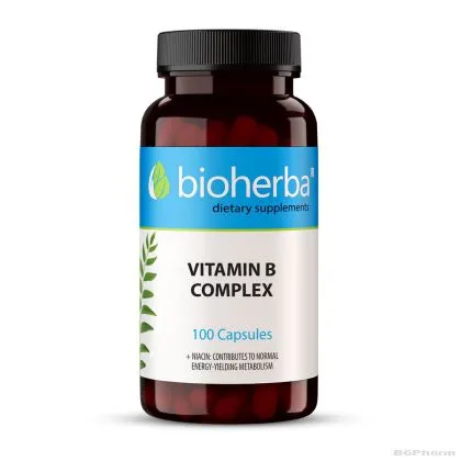 Витамин Б Комплекс х 100 капсули БИОХЕРБА | BIOHERBA Vitamin B Complex