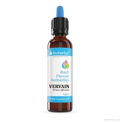 Капките на доктор БАХ : Върбинка ( Вербена ) х 50 мл БИОХЕРБА | BIOHERBA Vervain Dr Bach Flower Remedies