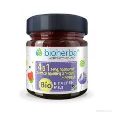 Пчелен мед БИО + Пчелен микс ( прополис, млечице и прашец ) х 280 гр БИОХЕРБА | ORGANIC BEE HONEY BIOHERBA