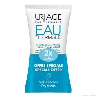 Юриаж EAU THERMALE Хидратиращ крем за ръце 2 бр х 50 мл ПРОМО ПАКЕТ | URIAGE