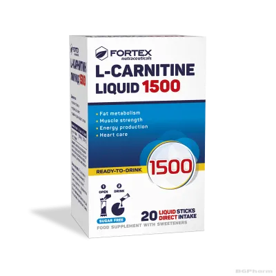 Л-КАРНИТИН 1500 мг х 20 течни сашета ФОРТЕКС | FORTEX L-Carnitine