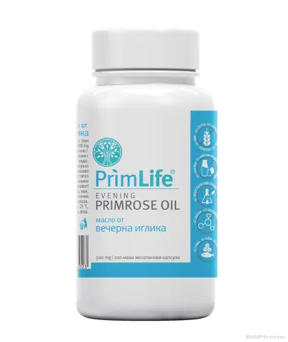 ПРИМЛАЙФ Масло от Вечерна иглика 500 мг х 100 капсули НАТУРПРОДУКТ | NATURPRODUKT Primrose Oil