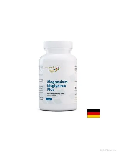 Магнезий бисглицинат хелат Плюс х 120 капсули ВИТА УЪРЛД | Vita World Magnesium