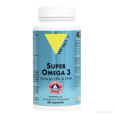 Супер Омега 3 1000 мг ( EPA 400 мг / DHA 300 мг ) х 60 капсули ВИТАЛ ПЛЮС | Vit'all + Omega 3