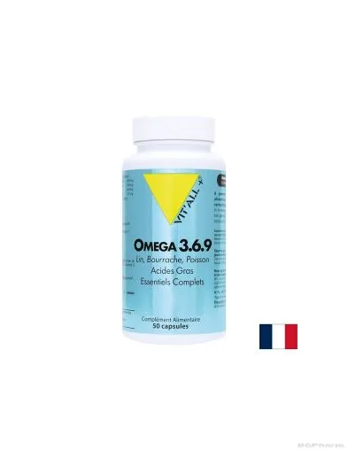 Oмега 3-6-9 ( рибено, ленено и масло от пореч ) х 50 капсули ВИТАЛ ПЛЮС | Vit'all + Omega 3-6-9