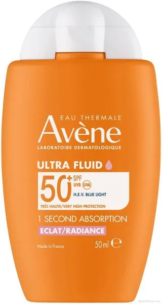 Авен СЪН Слънцезащитен озаряващ ултра флуид за лице SPF50+ 50 мл | Avene Sun Radiance / Eclat