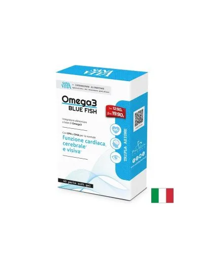 Омега 3 Рибено масло 500 мг х 60 капсули ПАЛАДИН ФАРМА | Paladin Pharma Sanavita Omega 3 Blue Fish