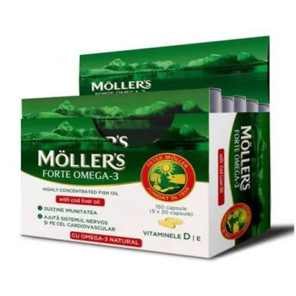 МЬОЛЕРС Омега 3 Рибено масло ФОРТЕ х 150 капсули | Mölers Fish Oil