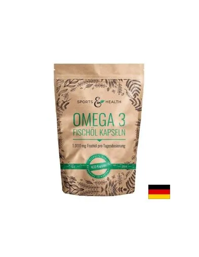 Омега 3 350 мг ( EPA 180 мг / DHA 120 мг ) x 400 капсули Sports & Health Solutions | Omega 3