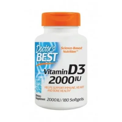 Витамин Д3 2000 IU х 180 капсули ДОКТОР'С БЕСТ | Doctor's Best Vitamin D3