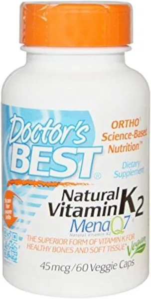 Натурален Витамин К2 МК7 45 мкг х 60 капсули ДОКТОР'С БЕСТ | Doctor's Best
