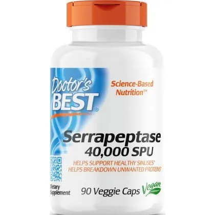 Серапептаза 40 000 SPU х 90 капсули ДОКТОР'С БЕСТ | Doctor's Best