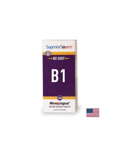 Витамин Б1 ( Тиамин монитрат ) 100 мг х 100 сублингвални таблетки Superior Source
