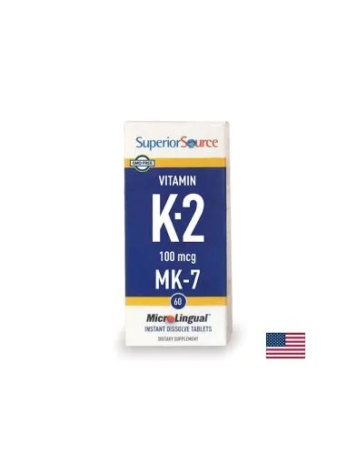 Витамин К2 MK-7 100 мкг x 60 сублингвални таблетки Superior Source