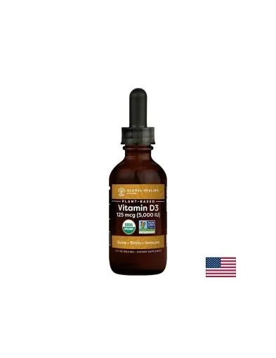 Витамин Д3 125 мкг 5000 IU на капки x 59.2 мл Global Healing | Vitamin D3