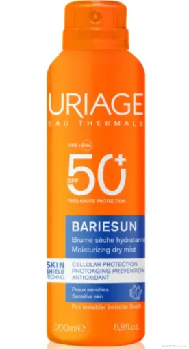 БАРИЕСЪН Слънцезащитен спрей аерозол за тяло SPF50+ 200 мл ЮРИАЖ | URIAGE Bariesun