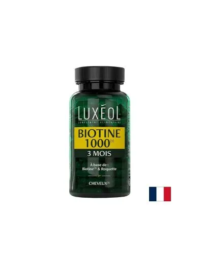 Биотин 1000 мкг + рукола за коса, кожа и нокти 90 капсули LUXEOL