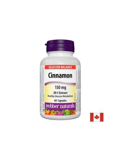 Канела екстракт 150 мг х 60 капсули Webber Naturals | Cinnamon Rich
