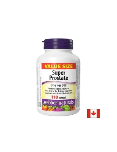 Super Prostate Грижа за простатата и мъжкото здраве х 110 капсули Webber Naturals