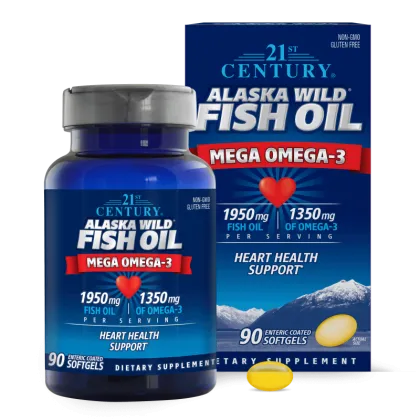 21st Century Омега 3 Рибено масло от Аляска х 90 капсули | Alaska Wild Fish Oil Mega Omega-3
