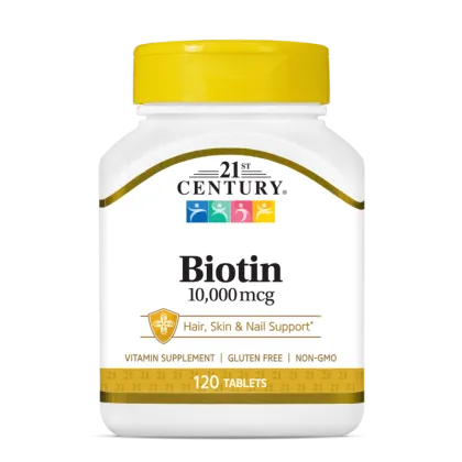 21st Century Биотин 10000 мкг х 120 таблетки | Biotin ( Витамин Б7 )