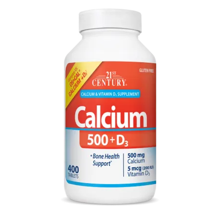 21st Century Калций 500 мг + Витамин Д3 х 400 таблетки | Calcium + D3