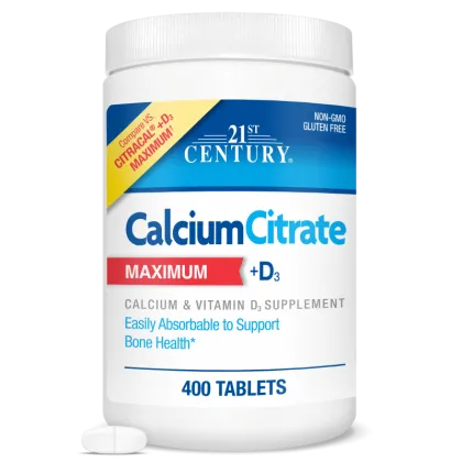 21st Century Калций цитрат + Витамин Д3 х 400 таблетки | Calcium Citrate + D3 Maximum
