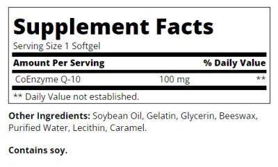 21st Century Коензим Q10 100 мг х 90 меки капсули | Coenzyme Q10