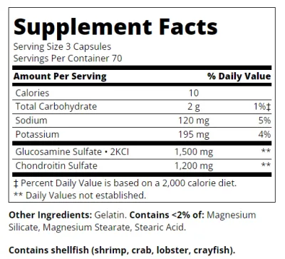 21st Century Глюкозамин + Хондроитин 500/400 мг х 150 капсули | Glucosamine Chondroitin