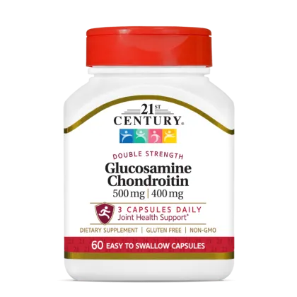 21st Century Глюкозамин + Хондроитин 500/400 мг х 60 капсули | Glucosamine Chondroitin