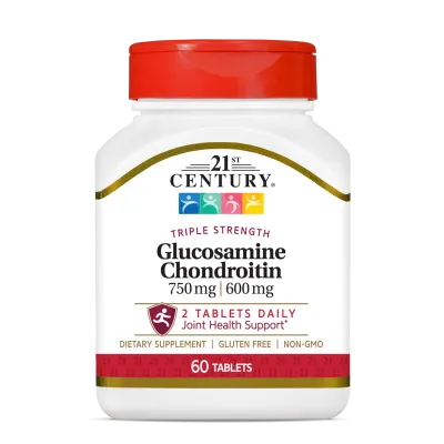21st Century Глюкозамин + Хондроитин 750/600 мг х 60 таблетки | Glucosamine Chondroitin