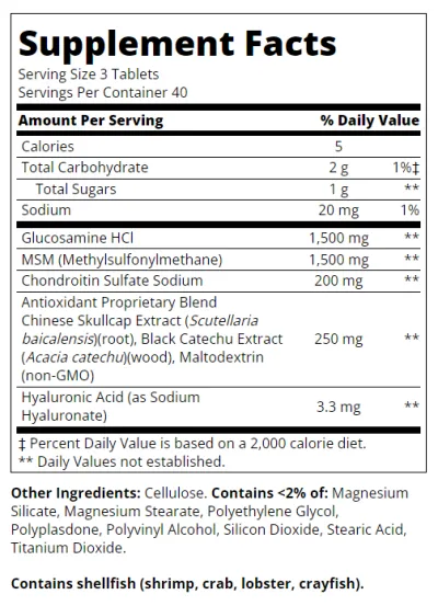 21st Century Глюкозамин, Хондроитин + МСМ х 120 таблетки |  Glucosamine Chondroitin + MSM